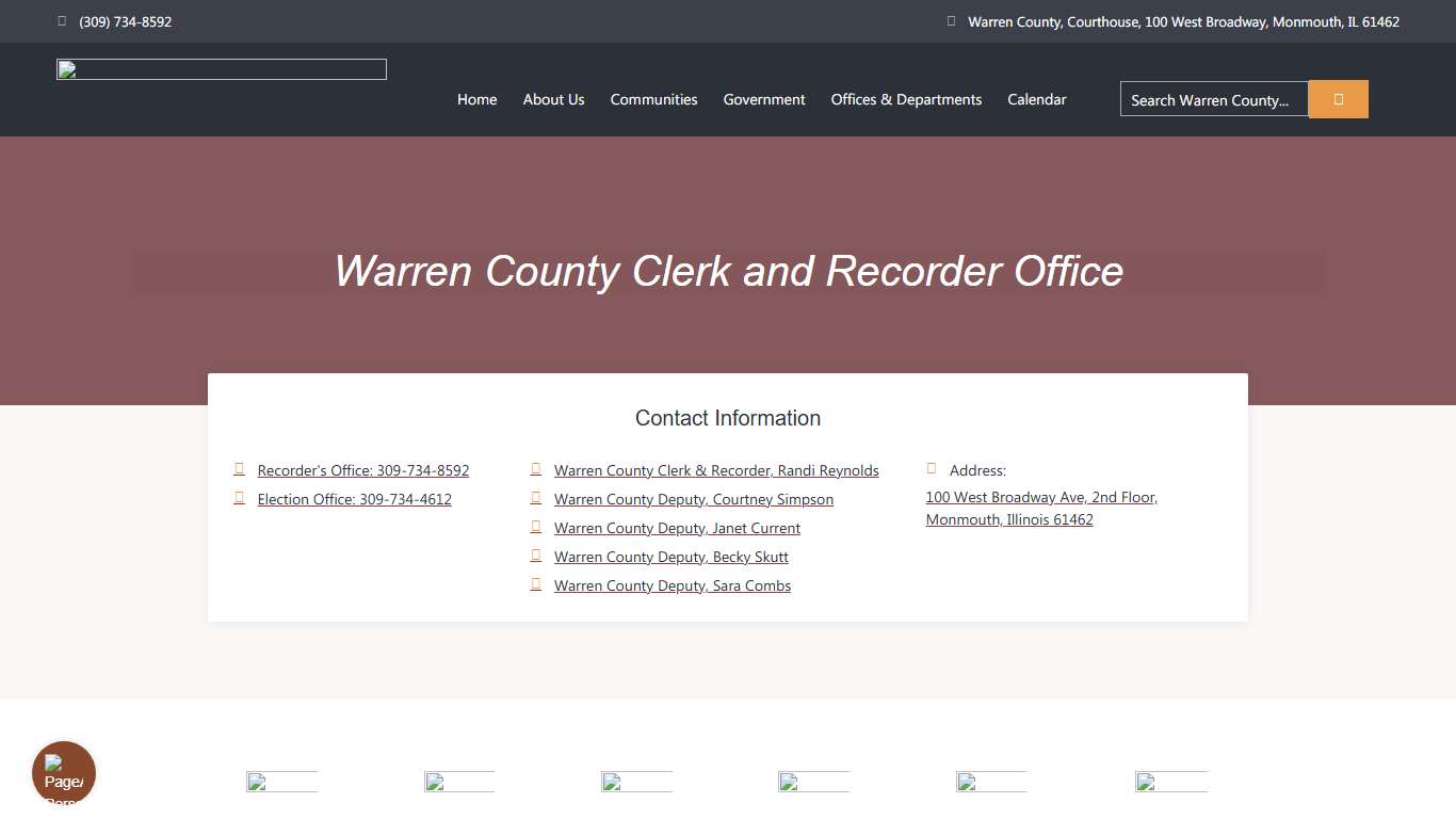County Clerk & Recorder - Warren County IL